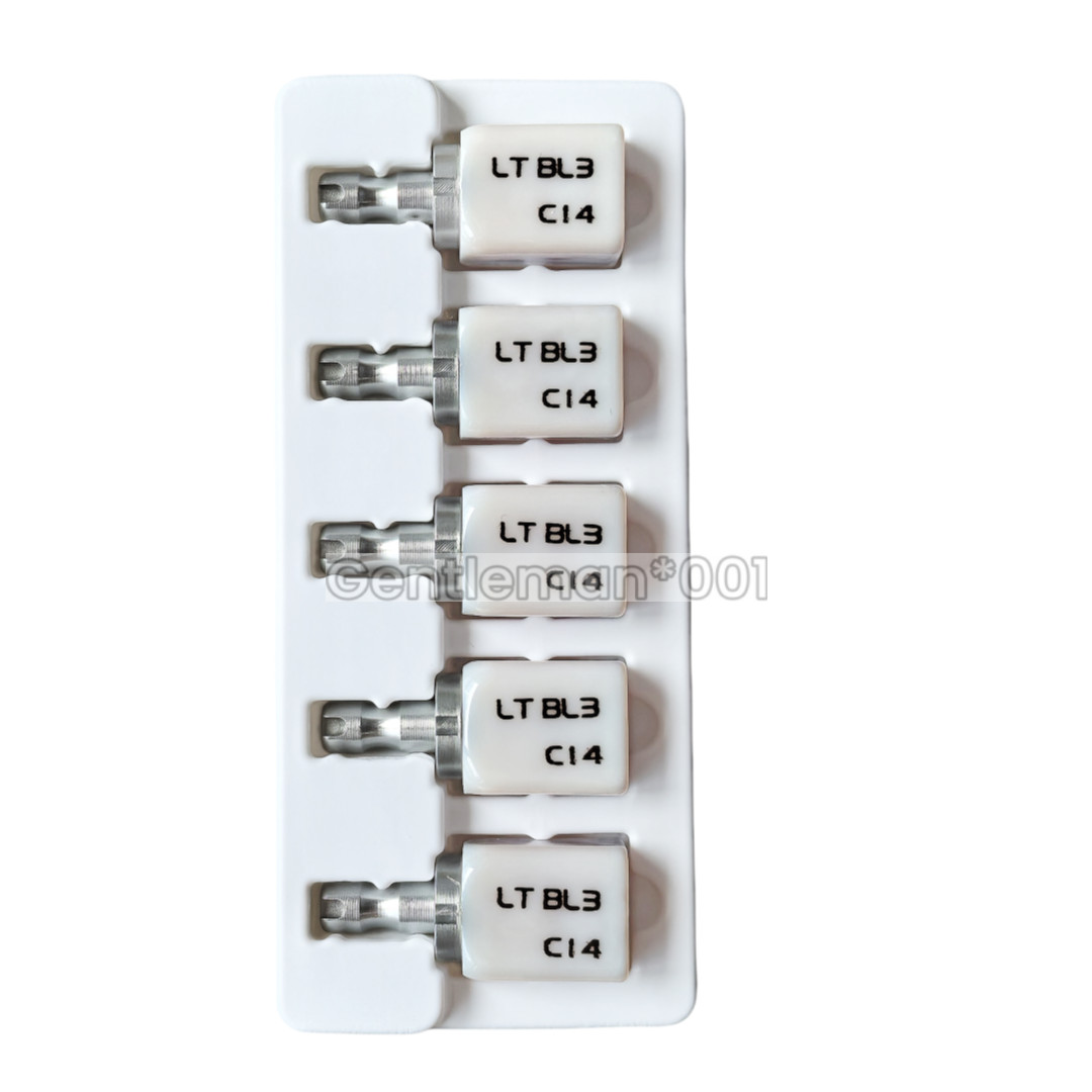 C14 LT Emax Dental Glass Ceramic Lithium Dislicate CAD/CAM Cerec Blocks 5Pcs/Box