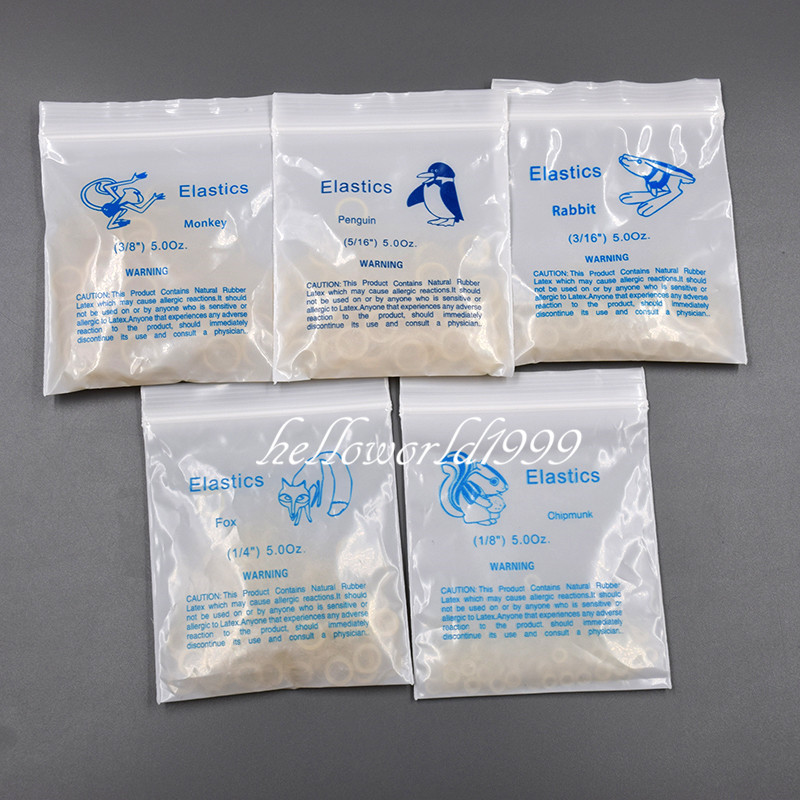 Dental Orthodontic Rubber Bands Ortho Elastics Latex Braces 15 Sizes For Choice
