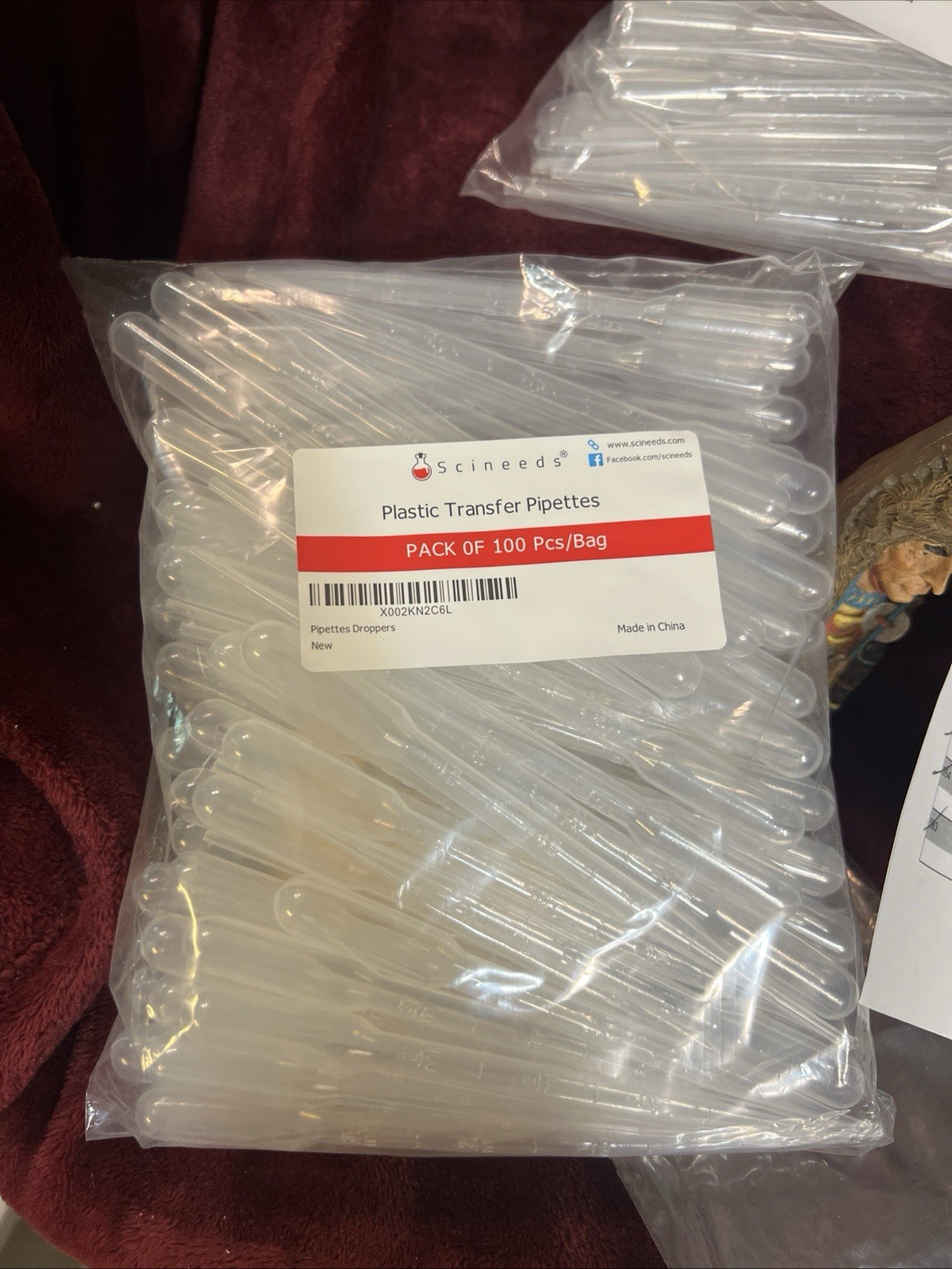 100 plastic transfer pipettes droppers graduated 3 ml 3ml Pasture (1758)