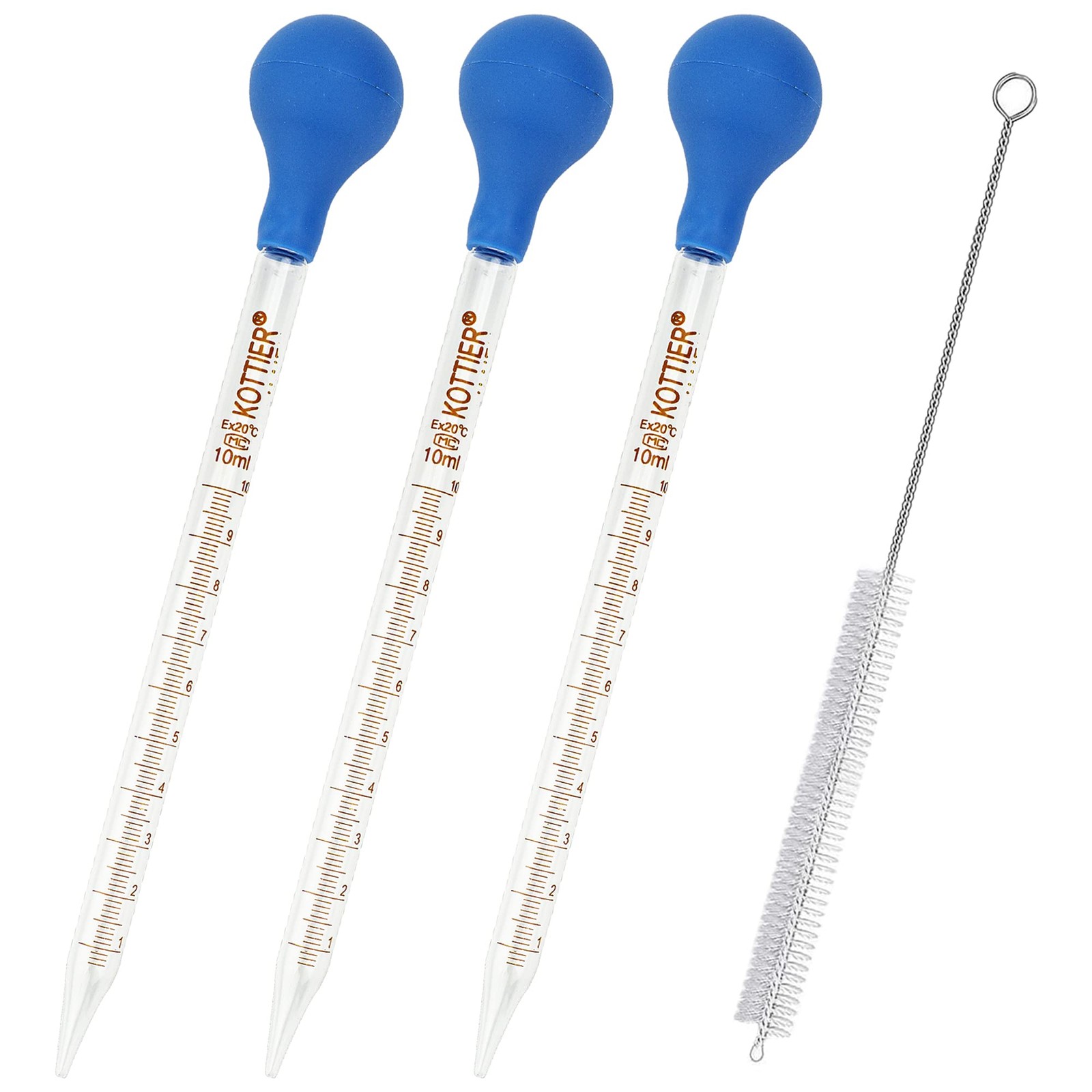 3Pcs Glass Pipettes Dropper, 10ml Graduated Liquid Dropper with Rubber Bulb…