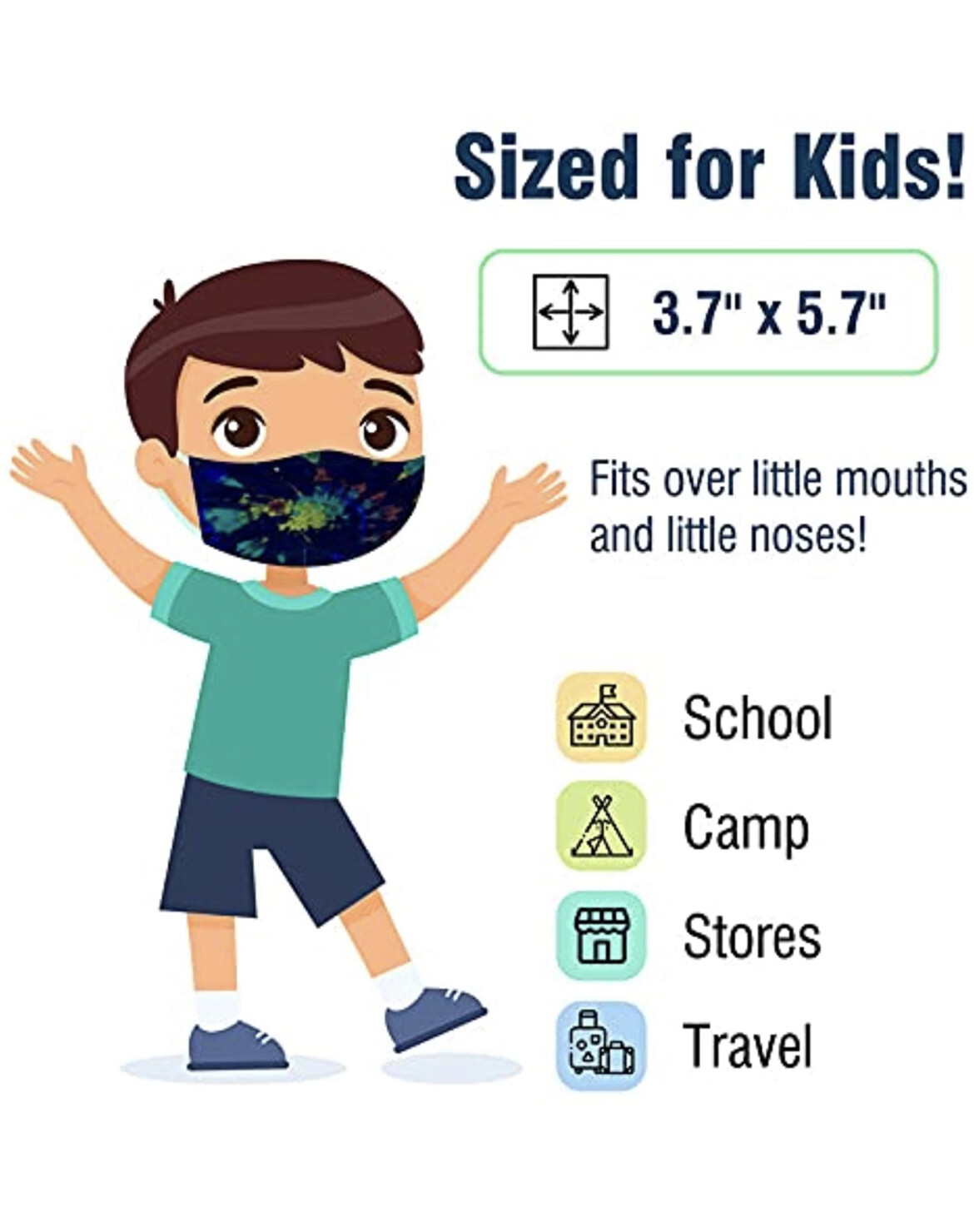 50 Pcs Cartoon Kids Face Mask Toddler Child Masks Disposal 3 lyers USA Seller