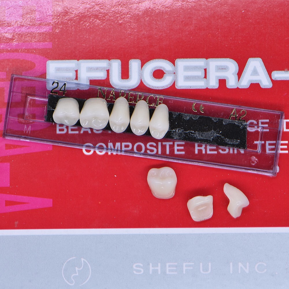 168Pcs Acrylic Resin Denture #24 Dental Upper Lower Shade A2 Teeth Set USA