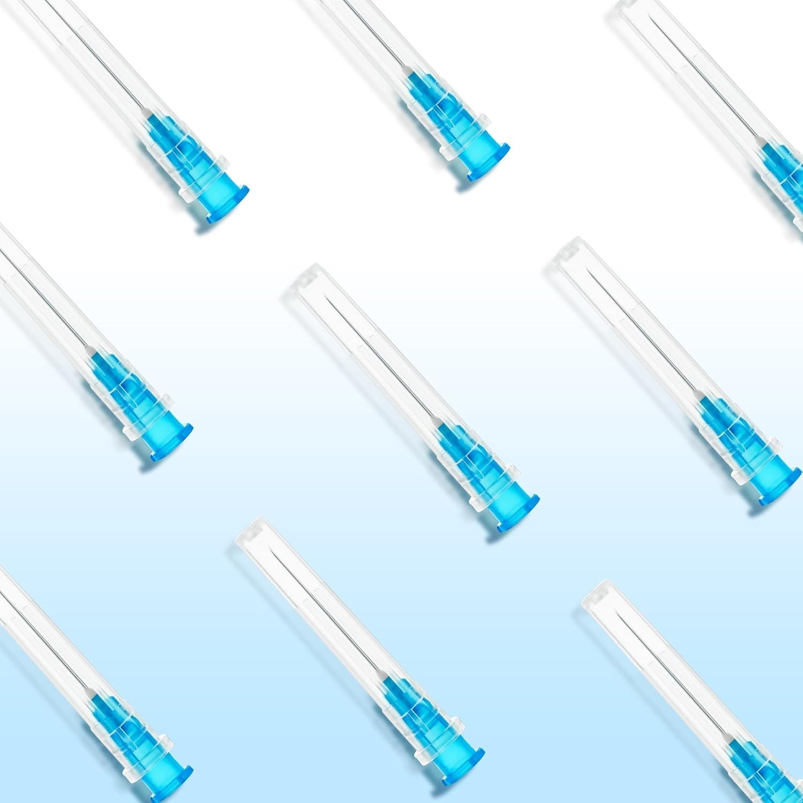 23 Gauge 1 Inch Disposable Needles with Caps Luer Lock Lab Dispensing