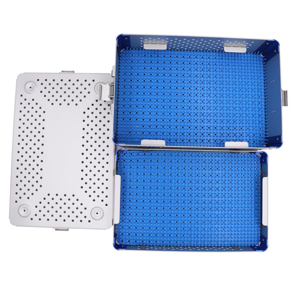 Double layer sterilization tray case box300*200*90mm surgical instrument NEW-USA