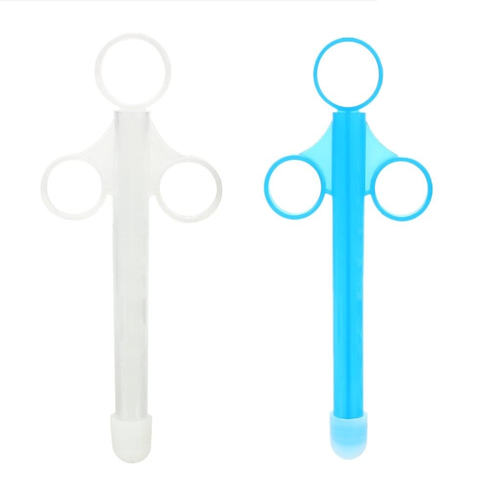 Famolay Lube Applicator for Women Man, 2PCS 0.5 Fl Oz (Pack of 2), Blue-white