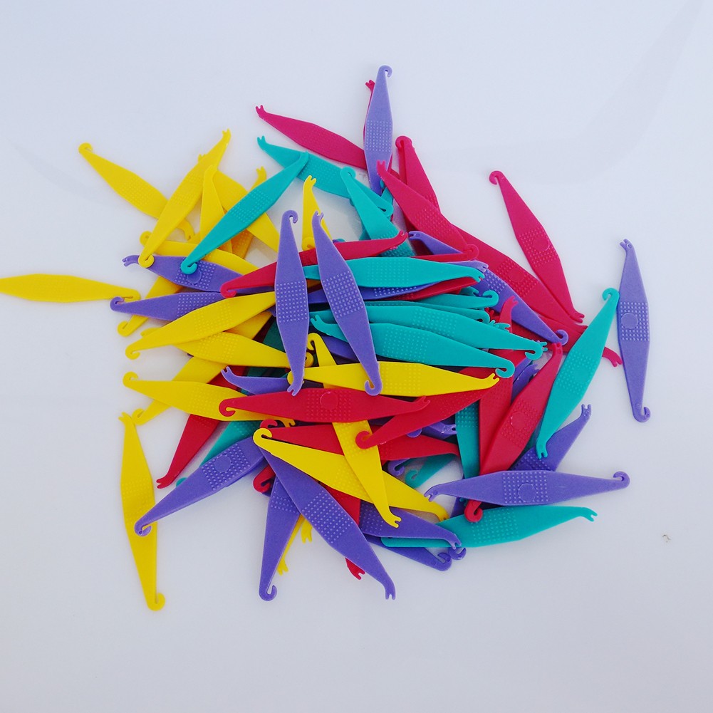 100pcs Orthodontic Elastic Rubber Placer for Brace Elastic Band Assorted 4Colors