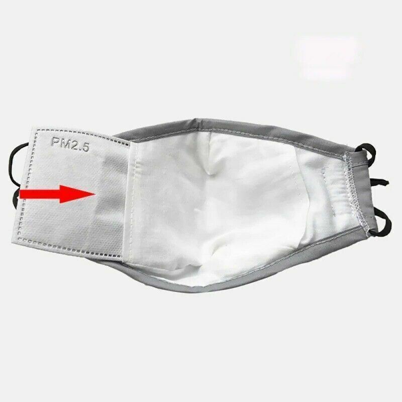 Unisex Reusable Soft Double Layer Washable Cotton Face Nose Mask with 12 Filters