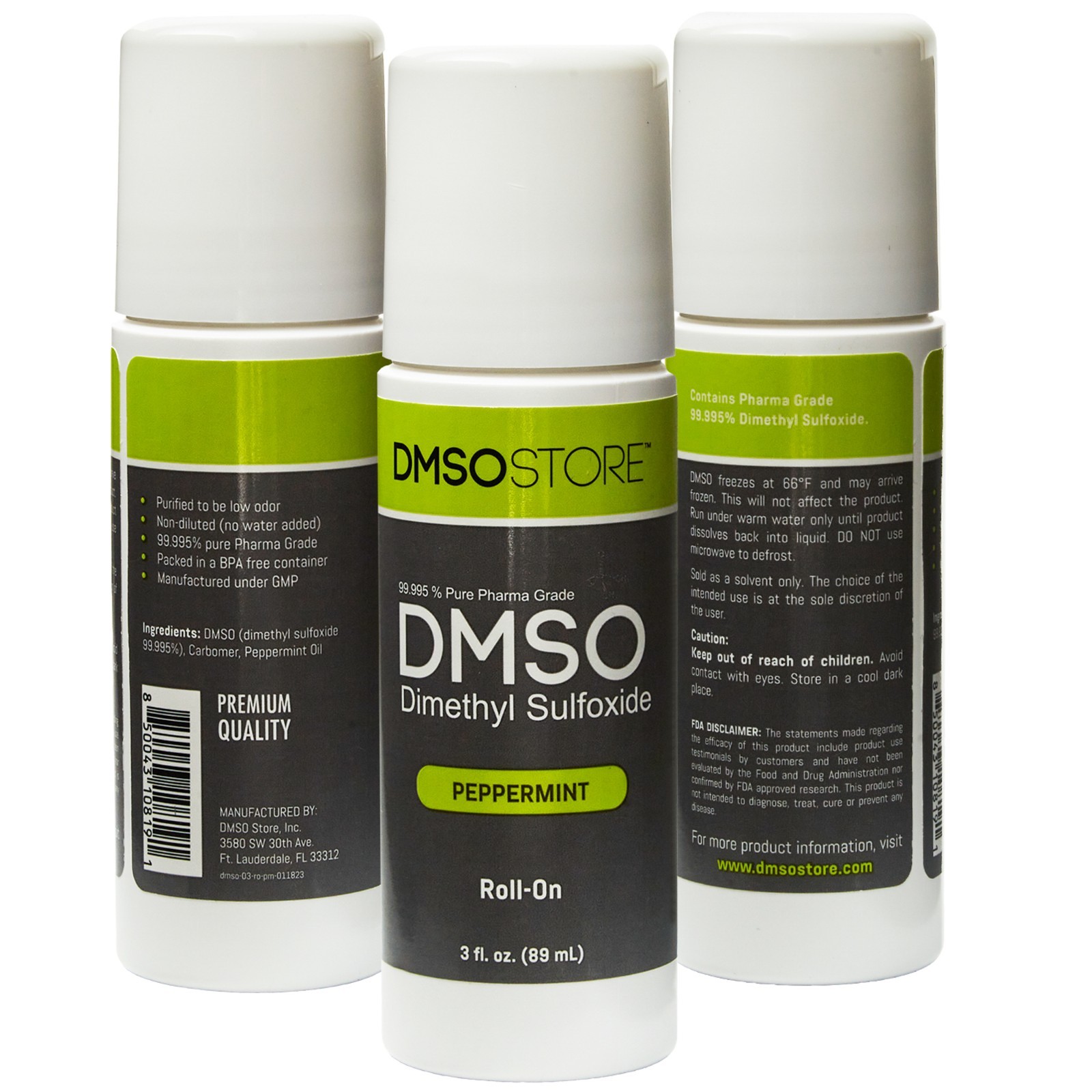 DMSO Roll on 3 oz with Peppermint Scent