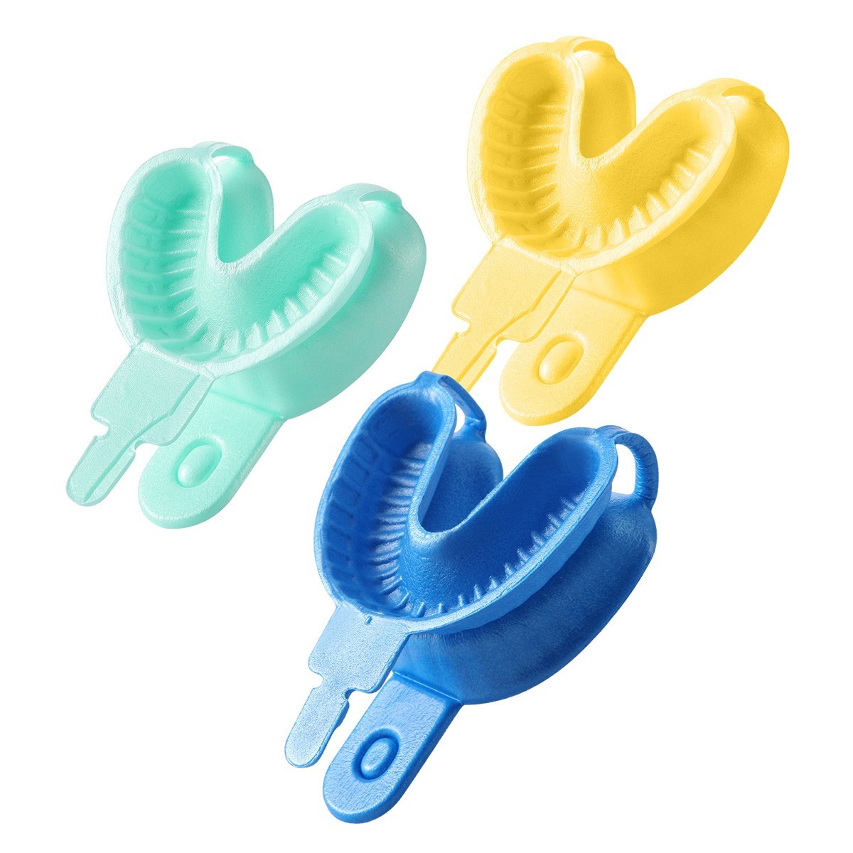 Bandejas desechables de flúor dental de doble arco para gel de espuma