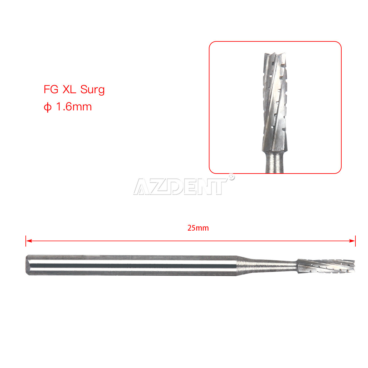 AZDENT Dental Tungsten Carbide Tungsten Steel Burs for High Speed Handpiece