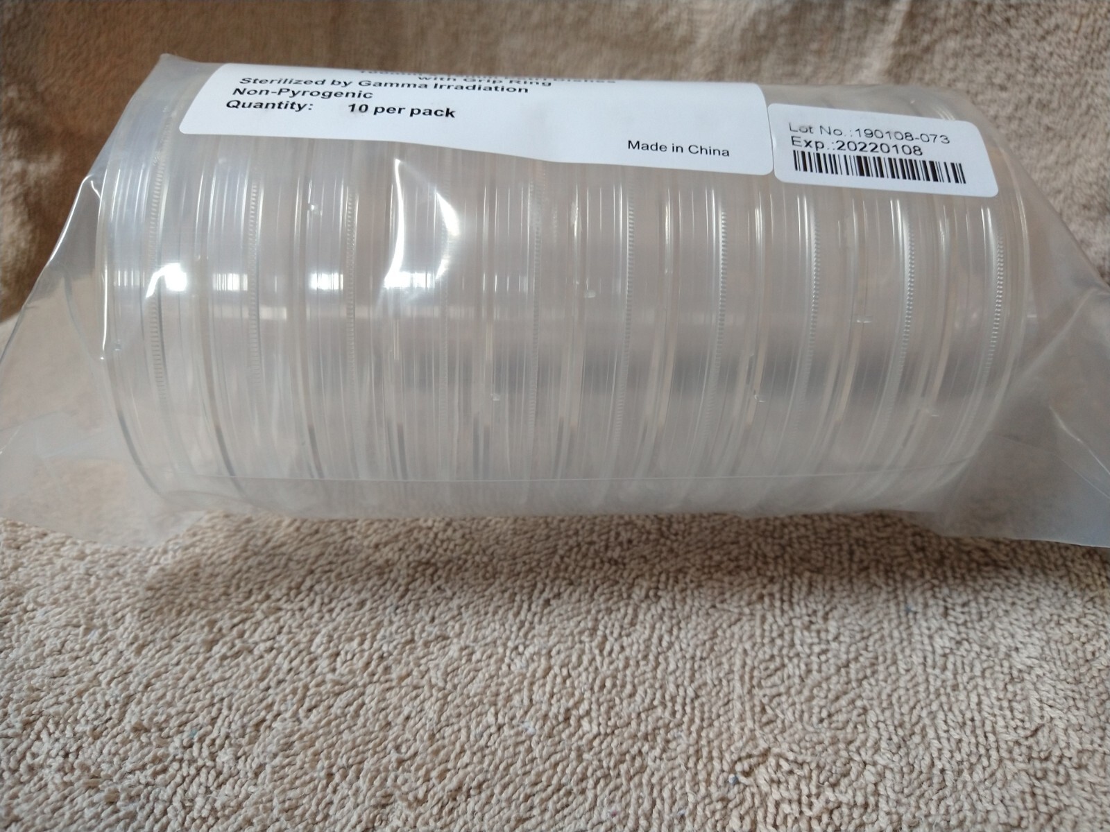 10 pack CellTreat 229693 Petri Dishes 100mm x 15mm NEW Mad Lab Halloween Prop FX