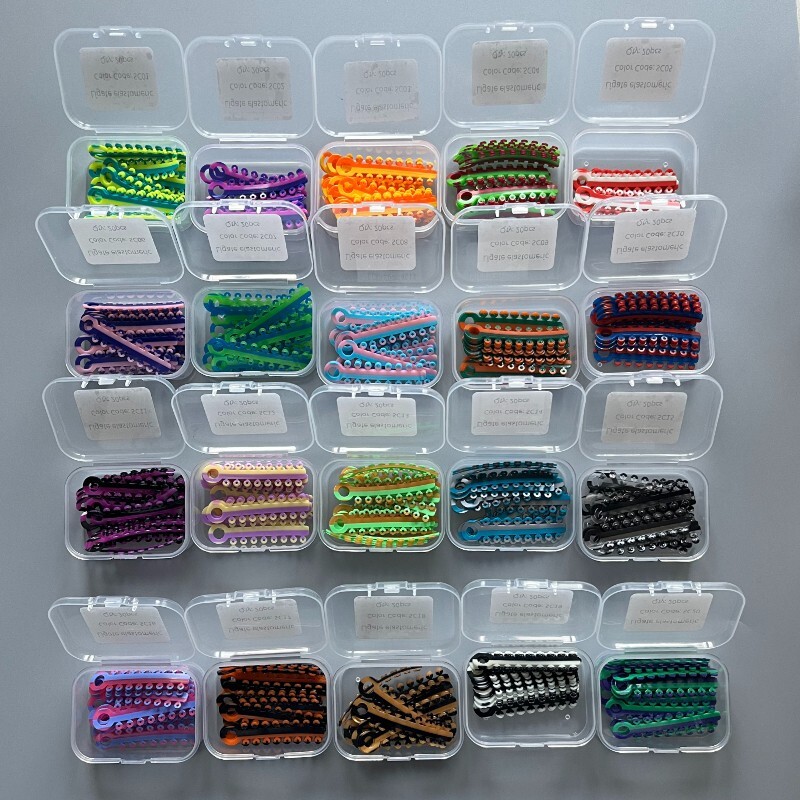 1Box/320pcs Dental Ligature Ties Orthodontic Elastic Rubber Bands Mix Colors