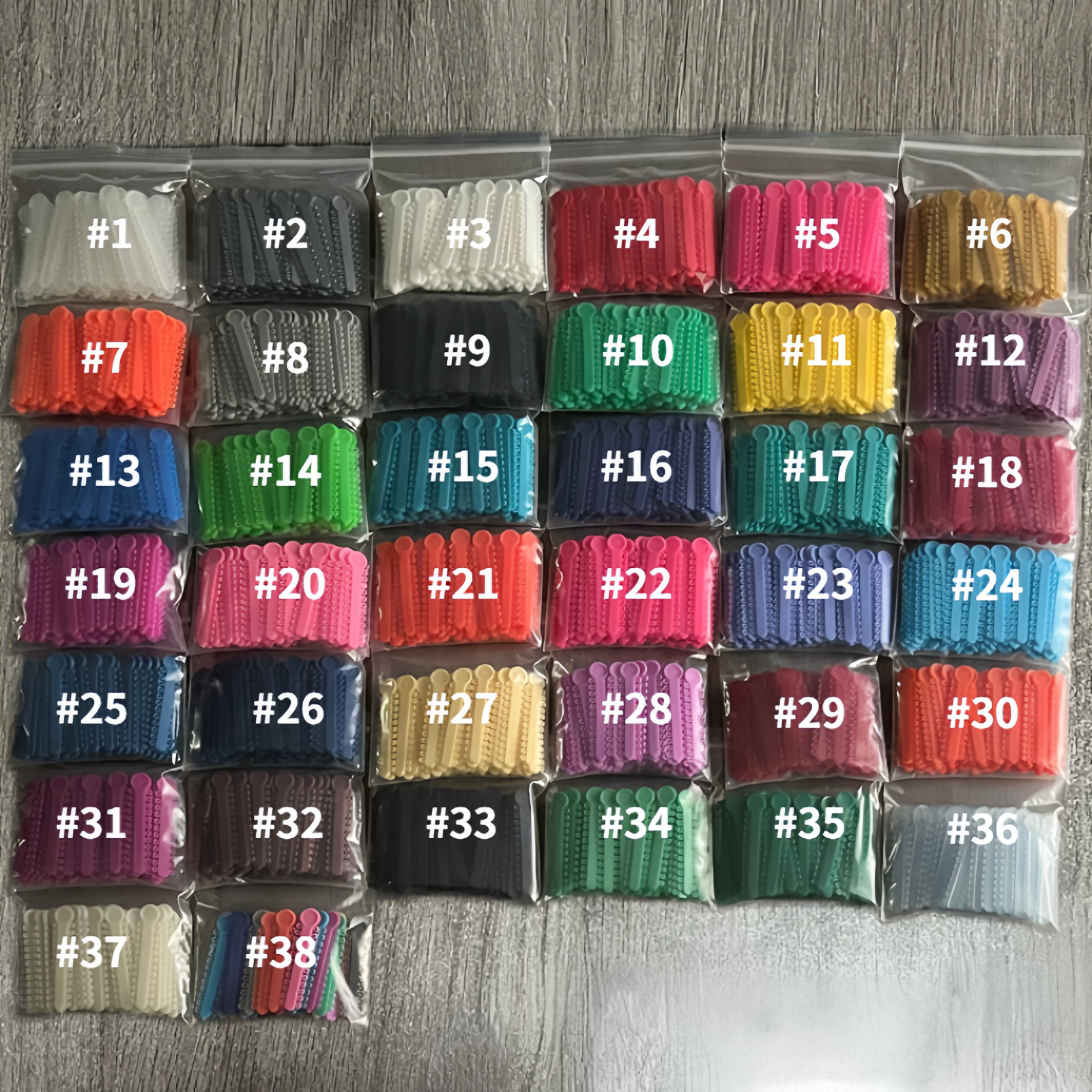 35 Colors Dental Orthodontic Elastic Ligature Tie & Long/Short/Close Power Chain