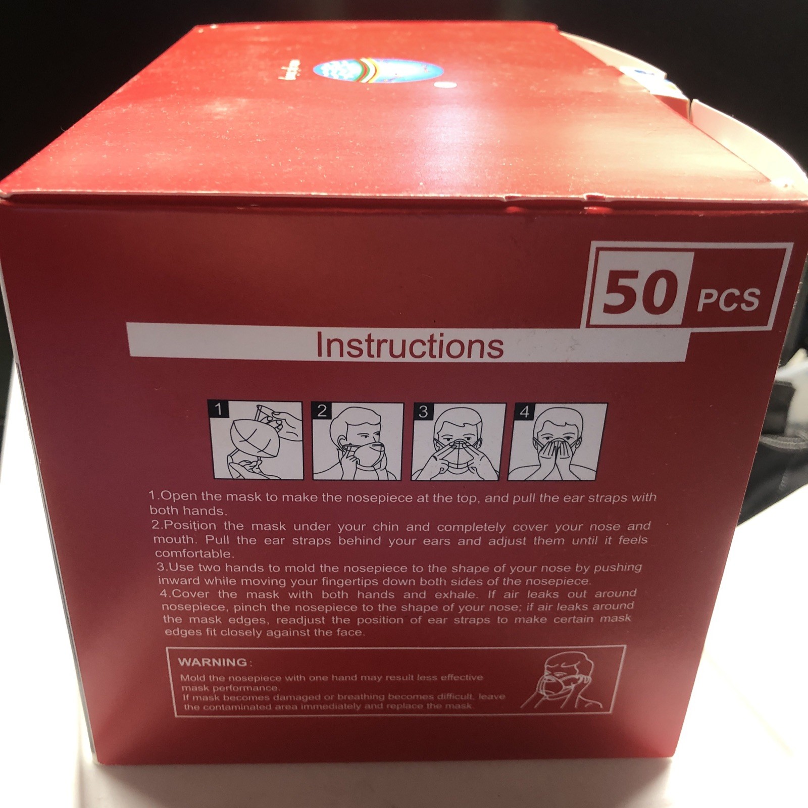 KN95 GB2626-2006 Disposable Protective Mask 50 Pack
