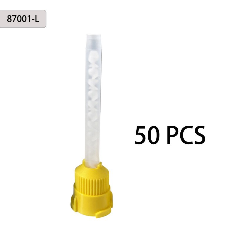 Dental Oral Impression Mixing Tips Yellow Short 5cm/Long 7cm 50Pack