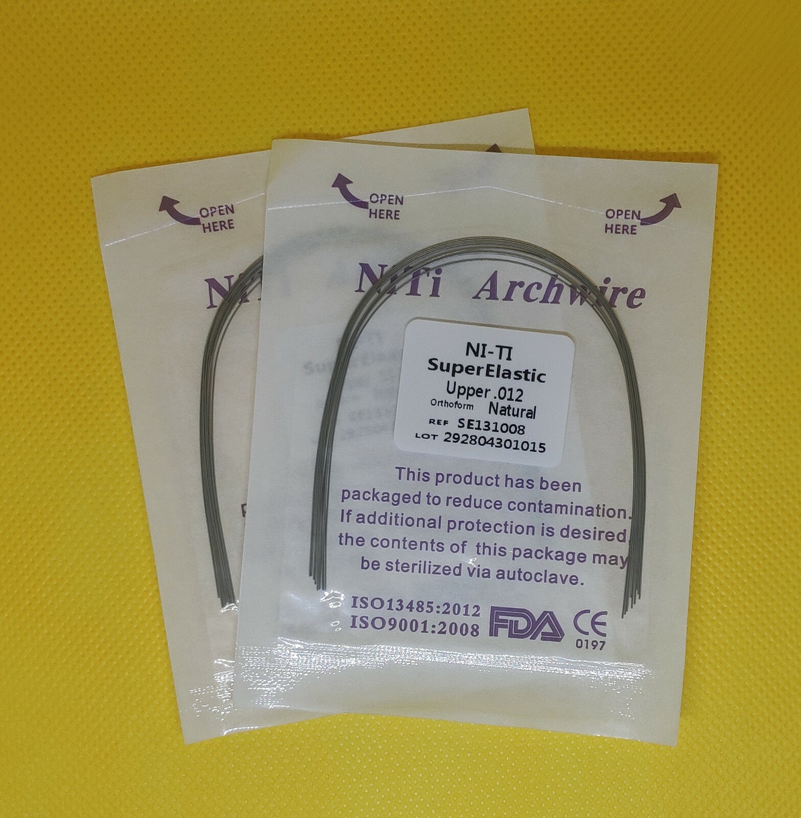 10Pcs/Pack Dental Super Elastic NITI Arch Wires Orthodontic Round Natural Form