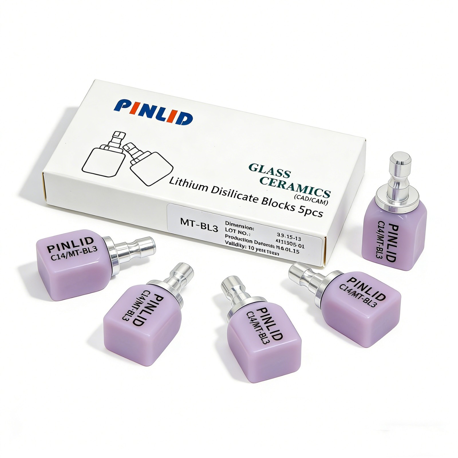 MT C14 Dental Emax CAD/CAM Glass Ceramic Blocks Lithium Disilicate CEREC Block