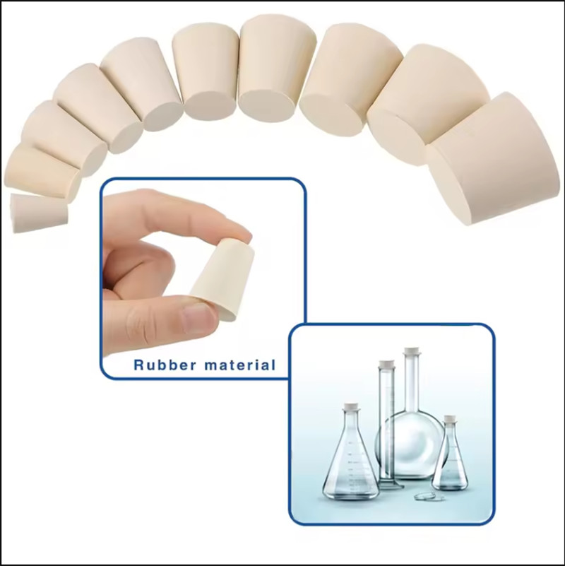 Rubber Bung Stopper Tapered Plugs Laboratory Solid Stoppers Various Sizes Flask