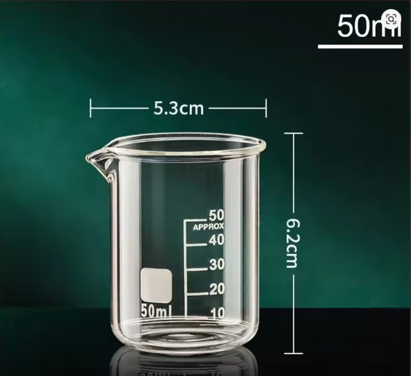 High Borosilicate Glass Measuring Cup – Heat Resistant Lab Beaker 50ml-500ml