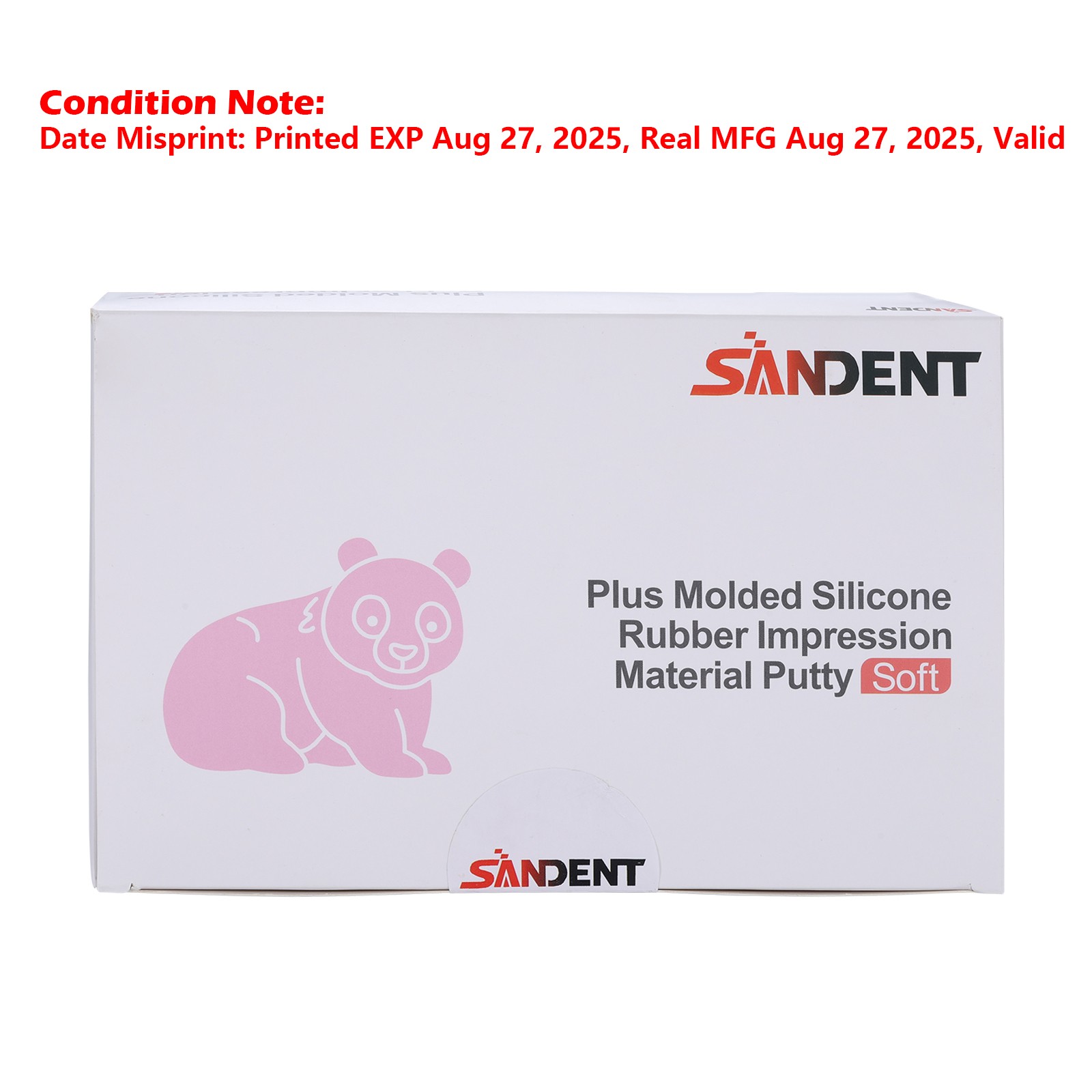 10*Dental SANDENT Putty PVS VPS Impression Material Base Fast Set 2x 400g