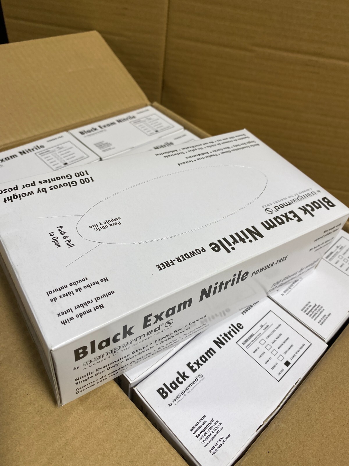 Sempermed Black XL Nitrile Disposable Gloves – GBKN105 XL Box of 1,000