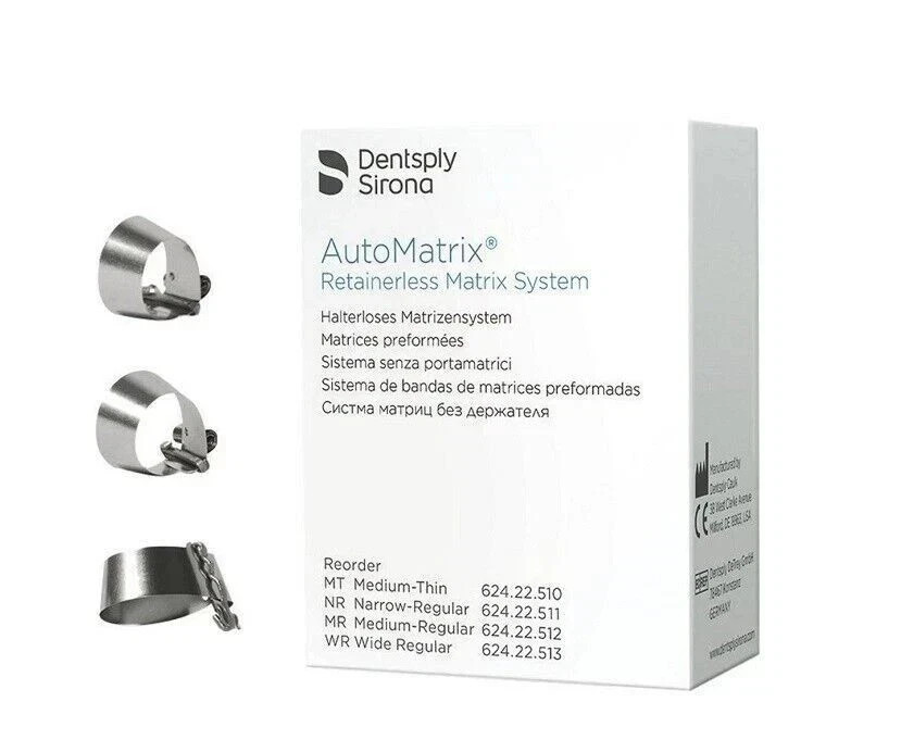Dentsply Sirona 663001 AutoMatrix Narrow Regular Retainerless Matrix Bands 72/Pk