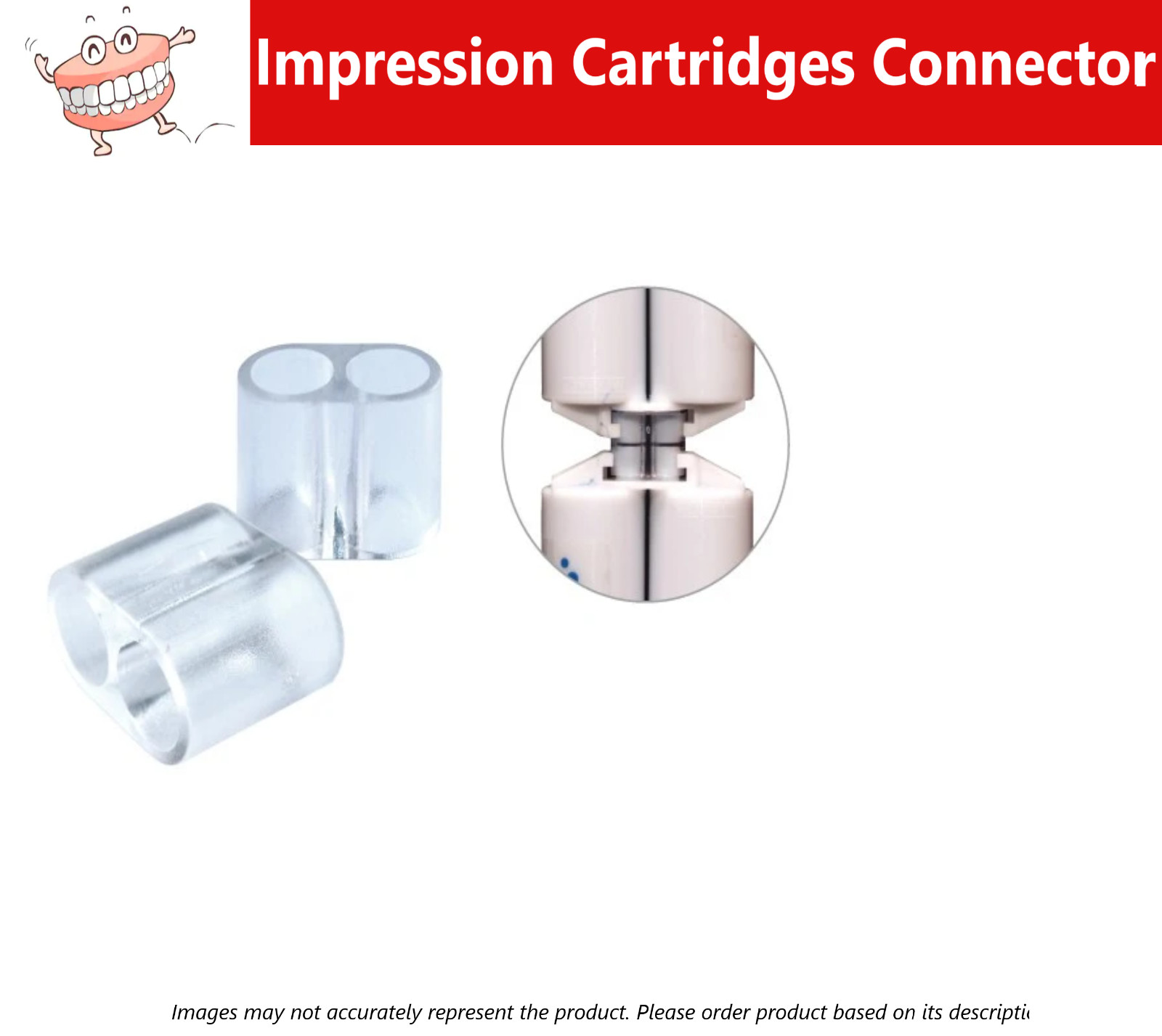 Dental VPS 1:1 Refill-Ease Cartridge Transfer Connectors 6/Pack, Reduce Waste