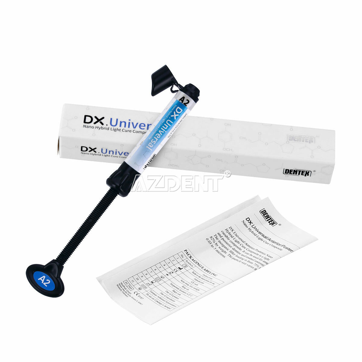 Dentex Dental Composite Light Cure Universal Resin /Acid Etching Gel 37%/Bonding