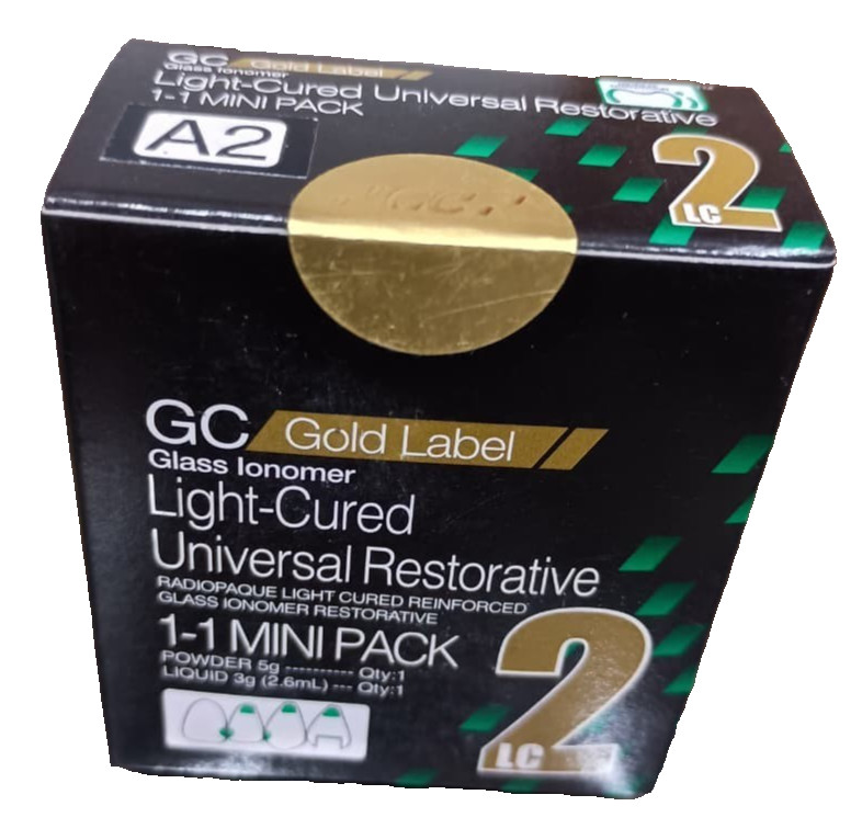 GC Fuji II LC Light Cure A2 GIC Mini Dental Cement High Fluoride Restorative