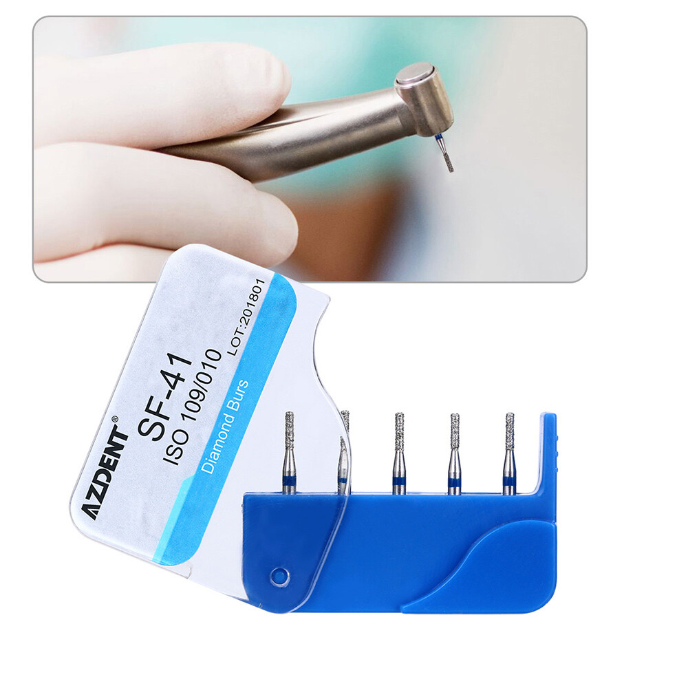 20 Types AZDENT Dental Diamond Burs For High Speed Handpiece Friction Grip 1.6mm