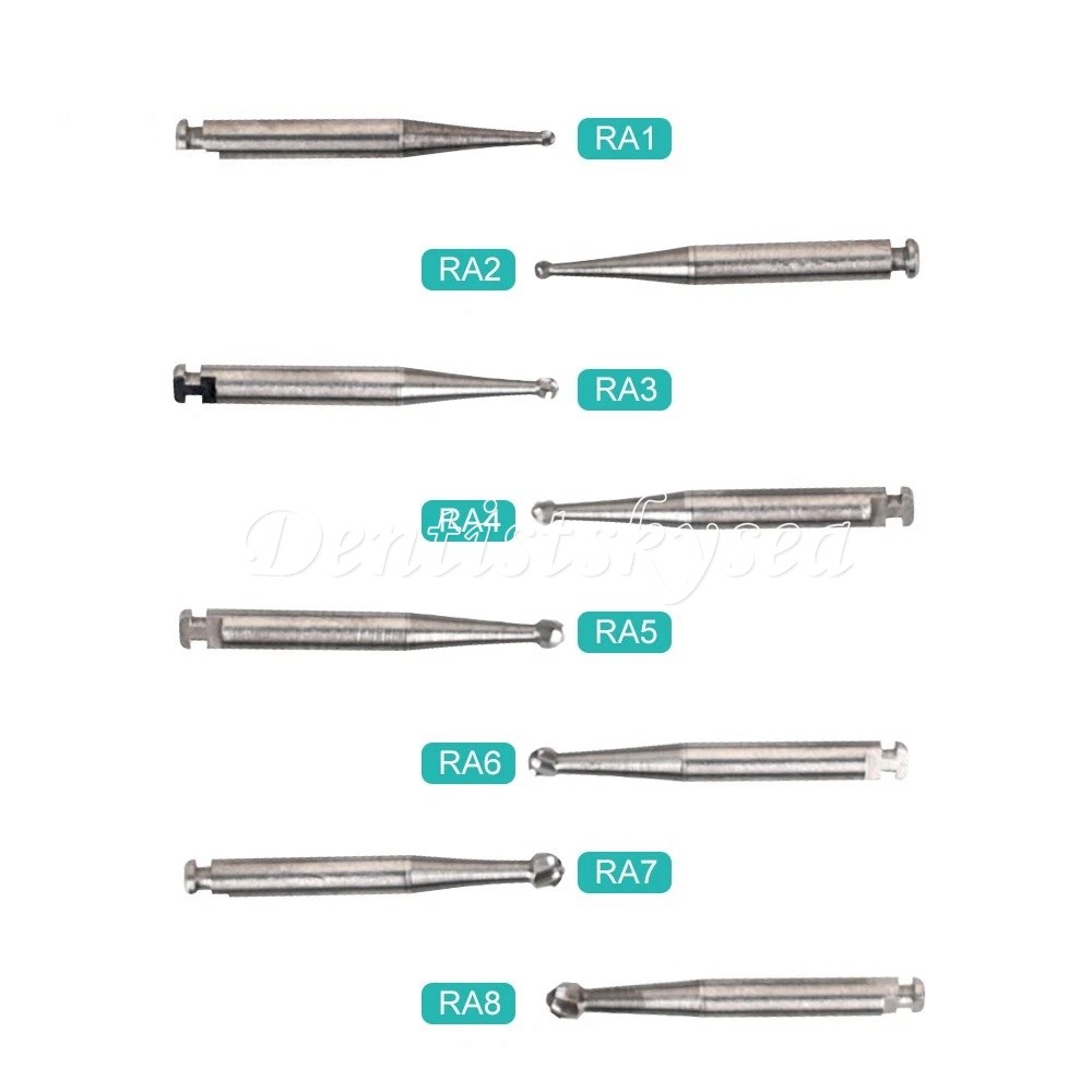 Dental Tungsten Steel Carbide Burs RA 1-8 For Low Speed Contra Angle Handpiece