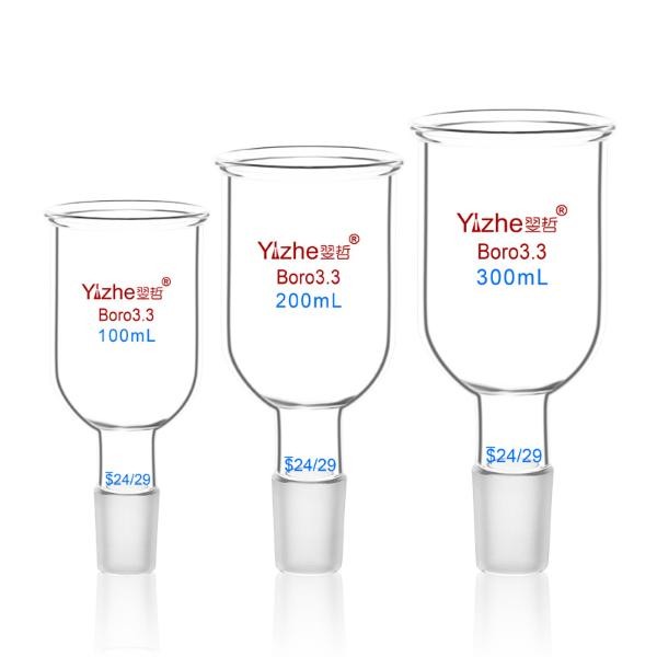 Chemistry Laboratory Glassware: 50ml-1000ml Cylindrical Funnel w/ PTFE Piston