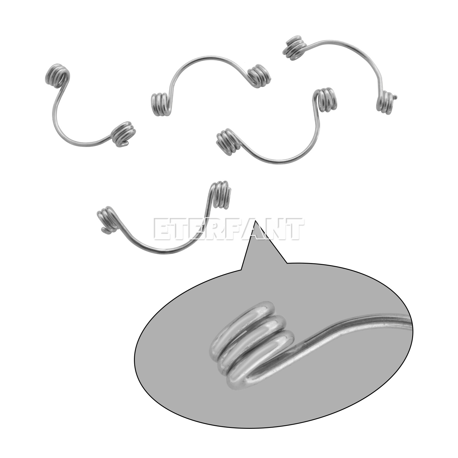 ETERFANT Dental 10PCs/bag Ortho Teeth Anterior Torque Springs Small/Medium/Large