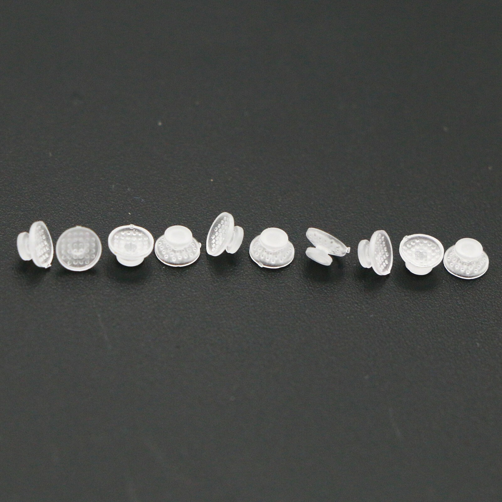 US 100 Pcs Dental Orthodontic Ceramic Lingual Button Bondable Round Base Clear