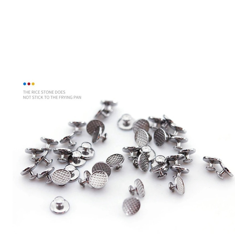 10pcs Silver Dental Orthodontic Lingual Buttons Bondable Metal Brackets – NEW