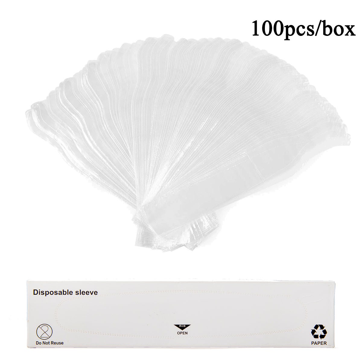 100Pcs(1 box) Dental Curing Light iled Head Isolation Sleeves Covers Vacuum Pack