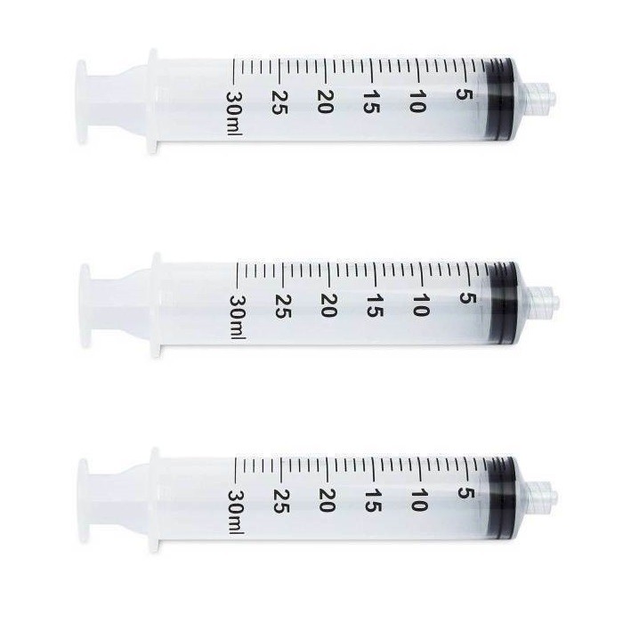 10x 30mL Syringe Luer Lock Screw-in Tip Liquid Medical Plastic Sterile 1oz/30cc