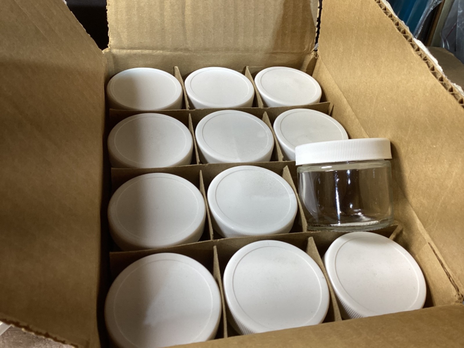 Box of 24 Thermo Scientific Short Glass Jar PN: 120-0060 2oz/60mL 100 Series