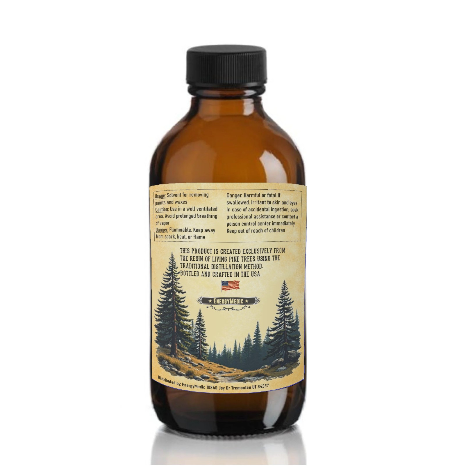 Pure Gum Spirits of Turpentine 100% 4 oz – EnergyMedic