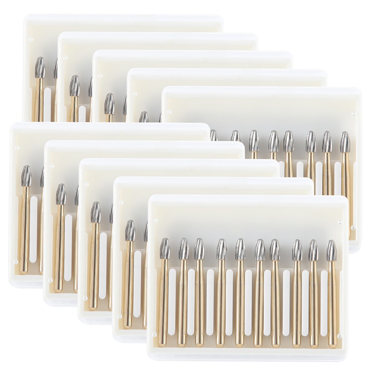 Dental FG 7406 Burs Tungsten Carbide Trimming&Finishing Egg Shape