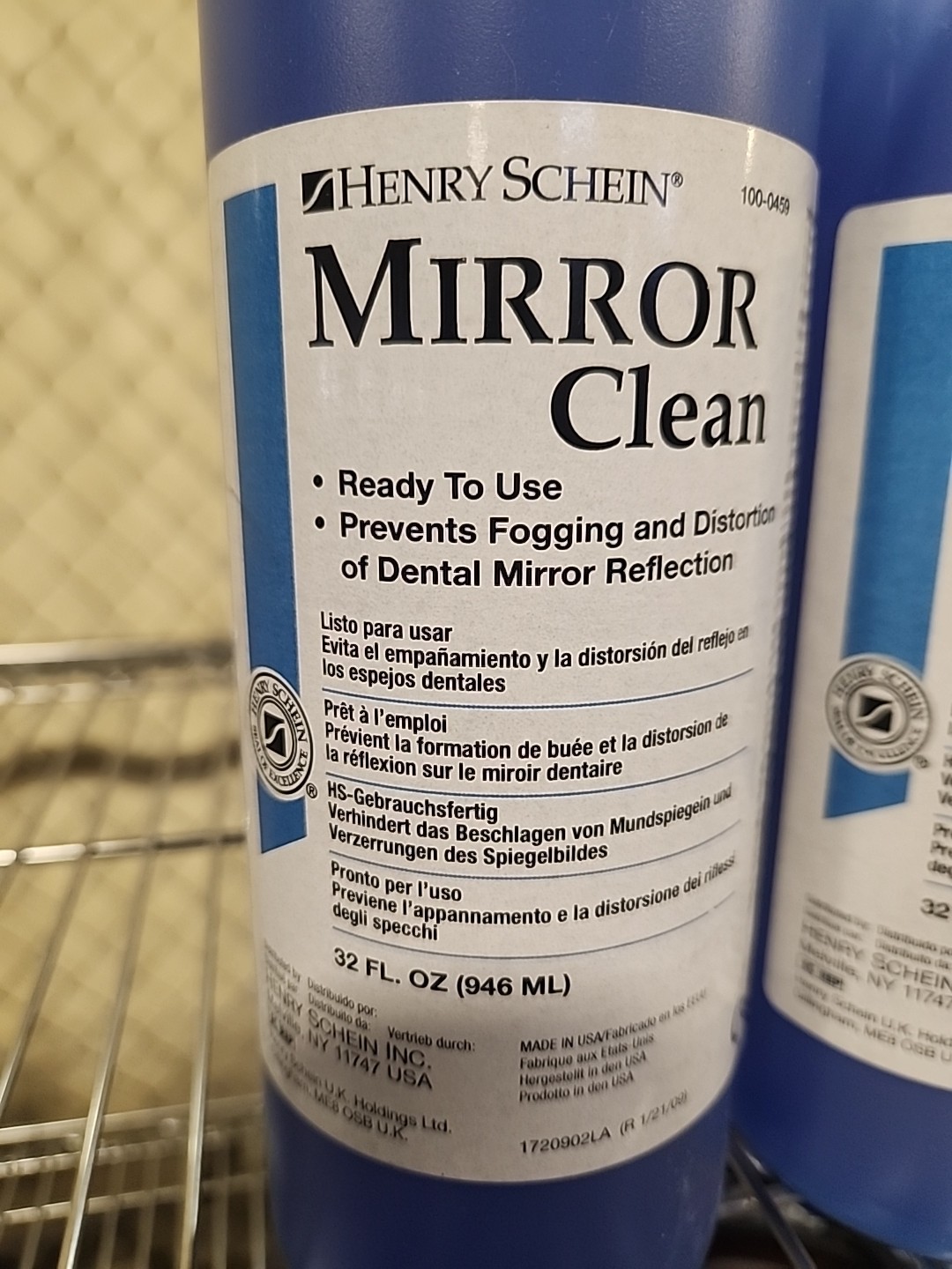 (2) 32fl Oz. Of Henry Schein Dental Instrument Mirror Clean 100-0459
