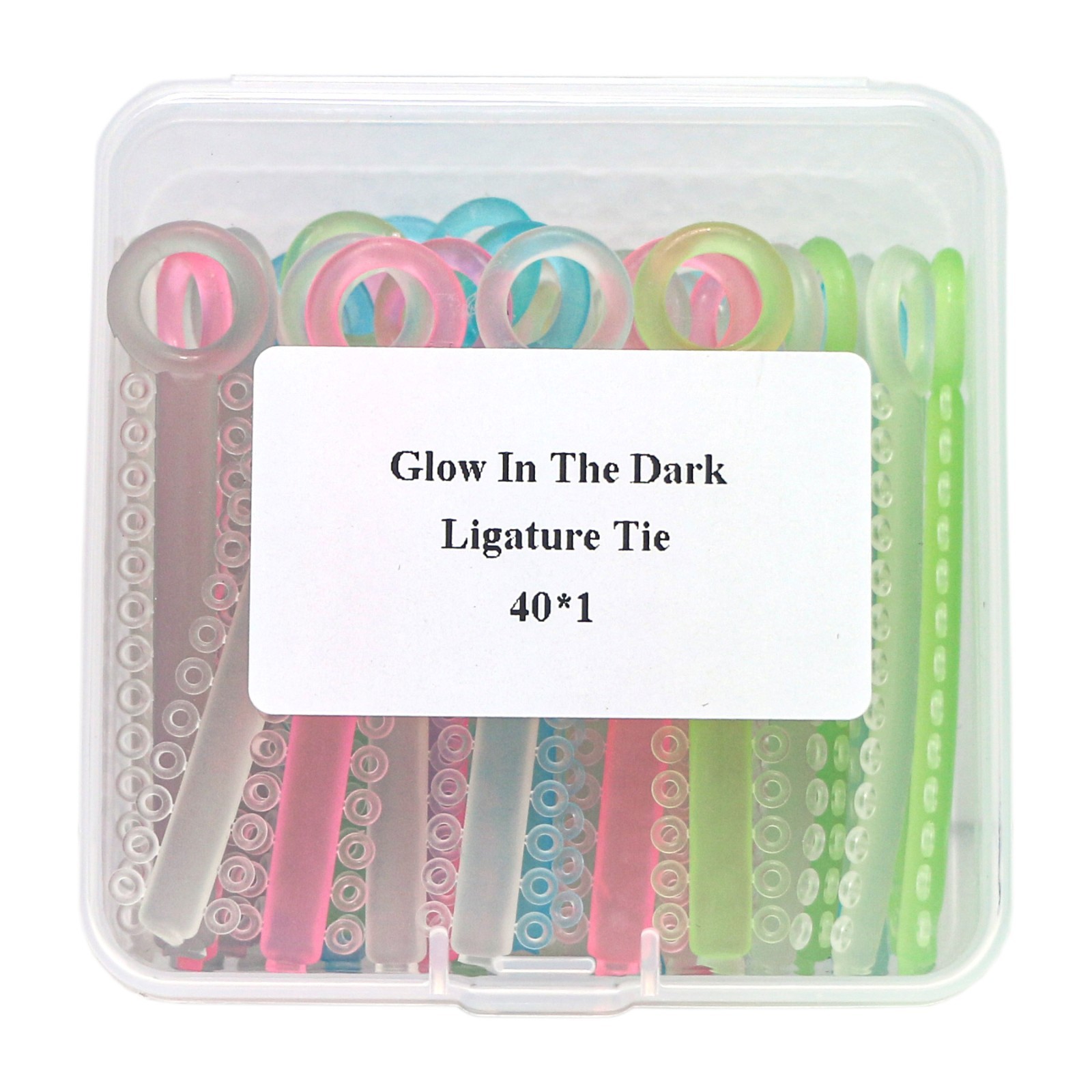 Glow in The Dark Ortho Rubber Bands Fun Colorful Elastic Ligature Tie for Braces
