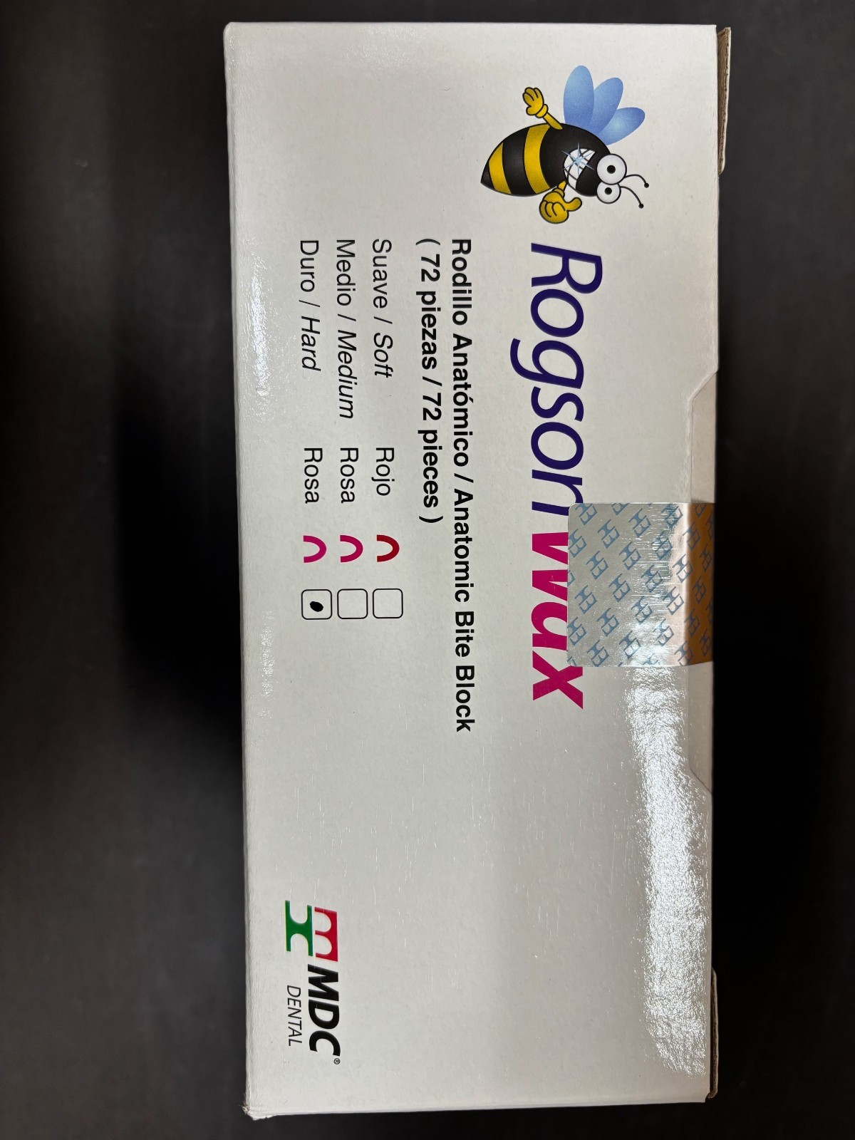 [ MDC ] Rogson Base Plate Pink (Medium/Hard) Wax, ANATOMIC U SHAPED BITE BLOCKS