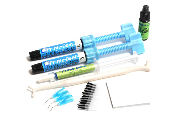 Prime-Dent VLC Light Cure Nano-Hybrid Dental Resin Composite 2 Syringe Kit