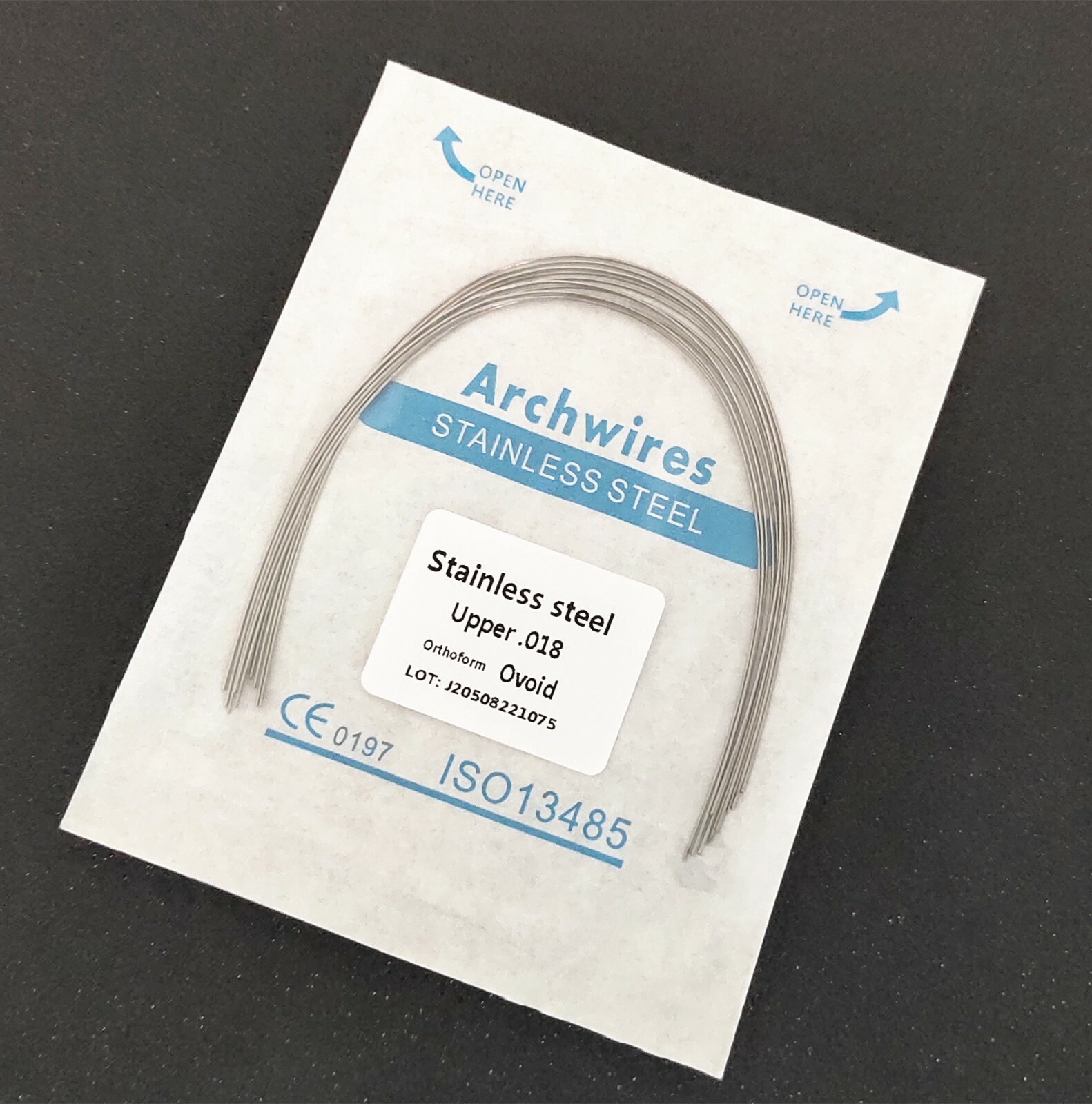 100 Pieces Dental Stainless Steel Round Arch Wire Orthodontic Arcs Ovoid Form