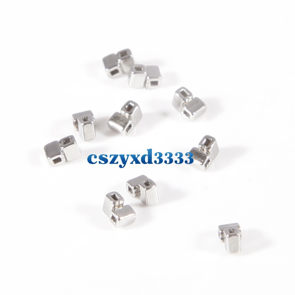 Dental Orthodontic Accessory Crimpable Hook Double Tube Cross Type 10pcs/bag