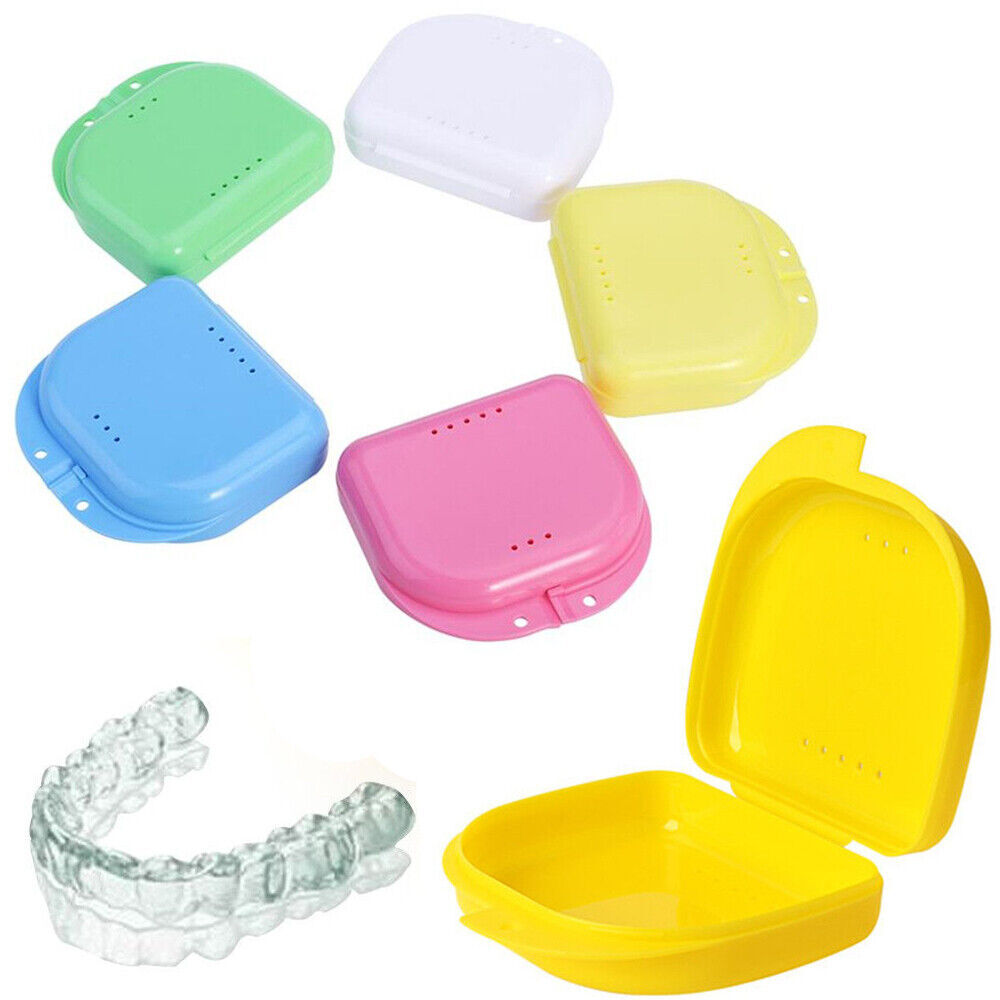 Dental Retainer Box Retainer Case: 3”L x 2.75”W x 1”H, Ortho Appliance Splint