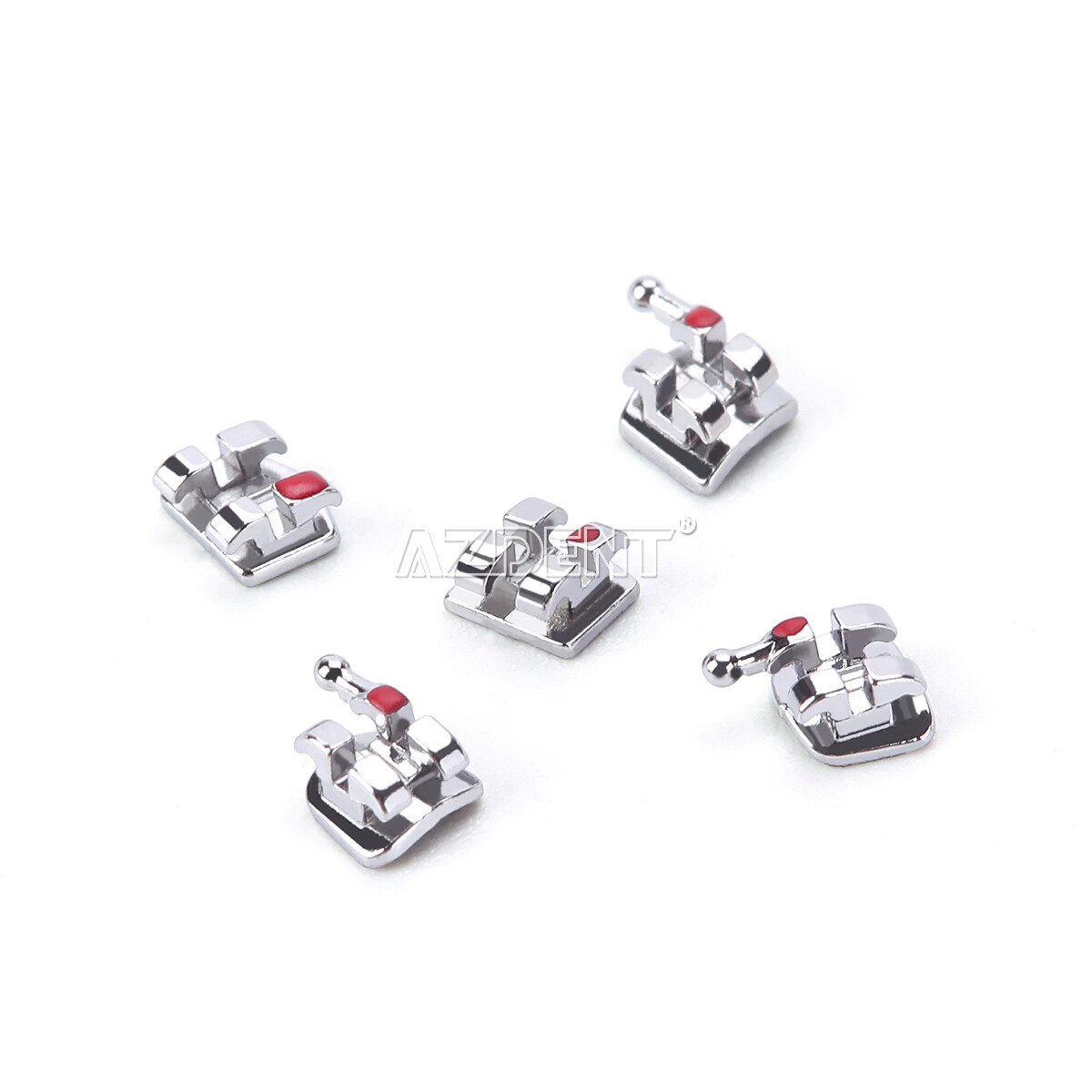 20Pcs Dental Orthodontic Brackets Braces Mini Roth MBT 022/018 Hooks 345 Metal