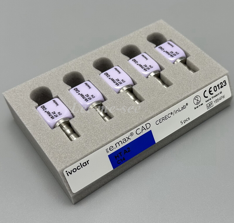 C14 Emax Dental HT/LT A1 A3 Glass Ceramic Lithium Dislicate CAD/CAM Cerec Blocks