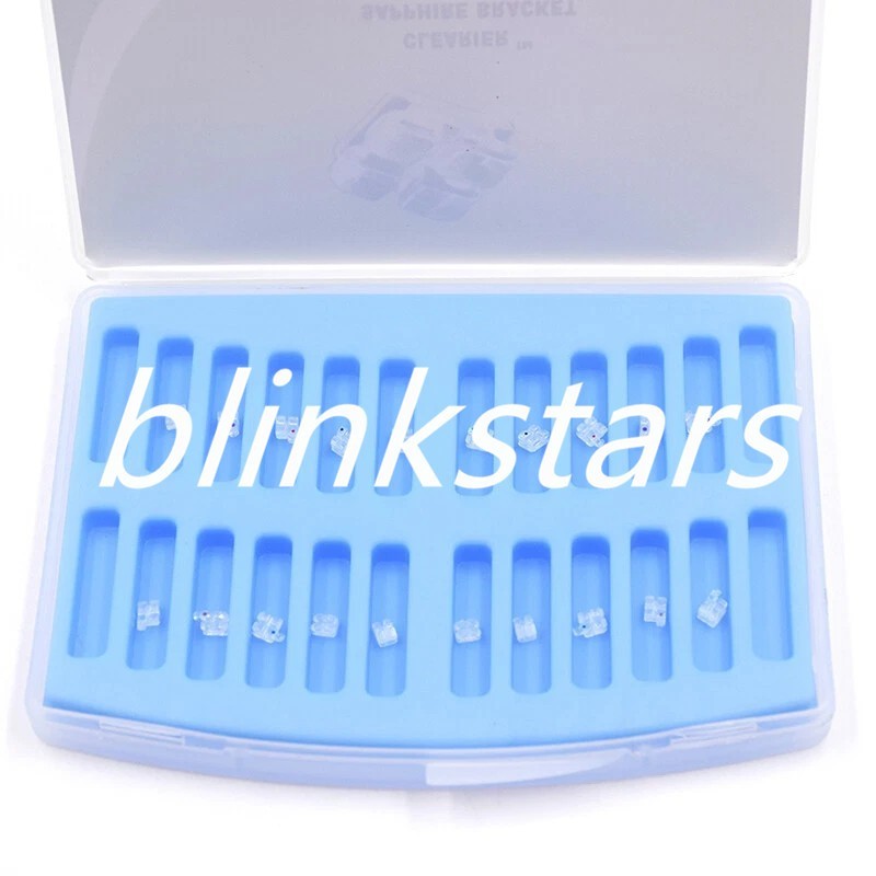 20 Pcs/Pack Orthodontic Dental Ceramic Monocrystalline Sapphire Bracket 345 Hook